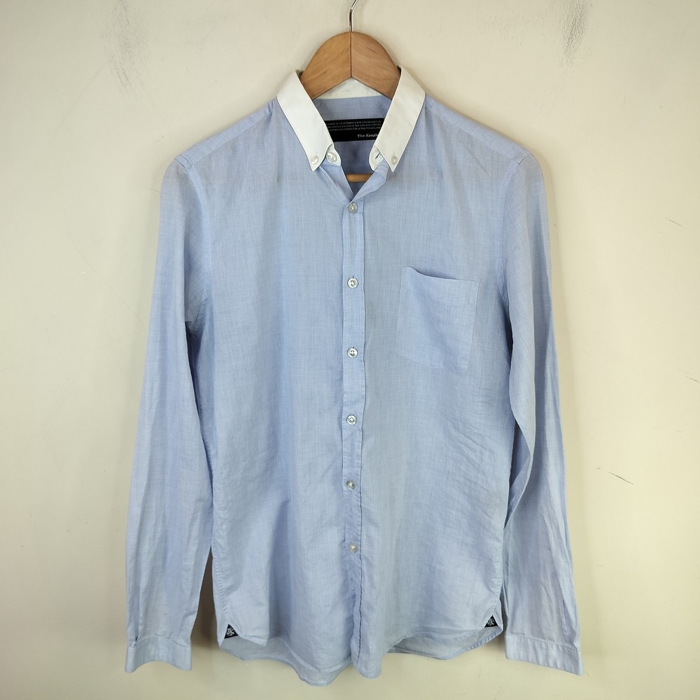 The Kooples Light Blue Button-Down Shirt with White Collar